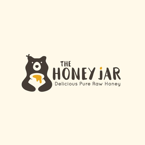 Simple and organic logo for The Honey Jar