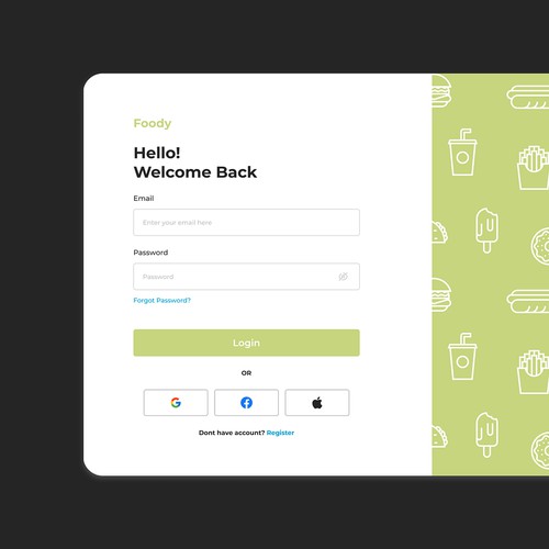 Clean Modern Login Screen