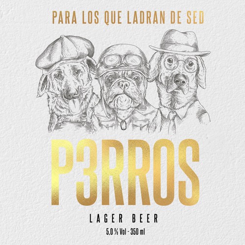 3 Perros lager beer