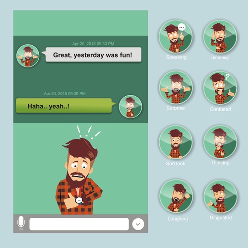 Illustrate and Animate a character for an iPhone app, new in 2015!