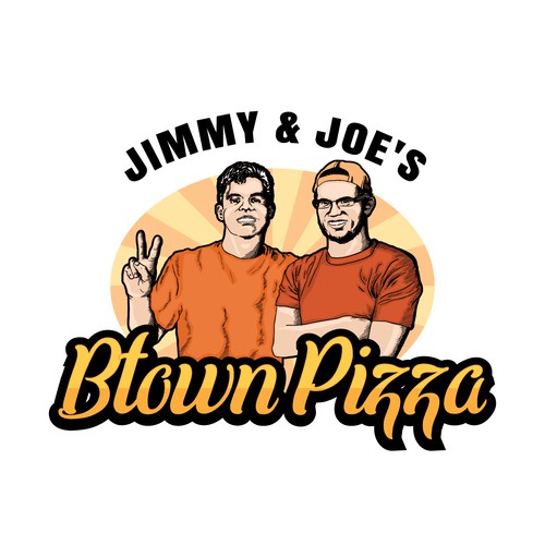 College town pizza restaurant logo