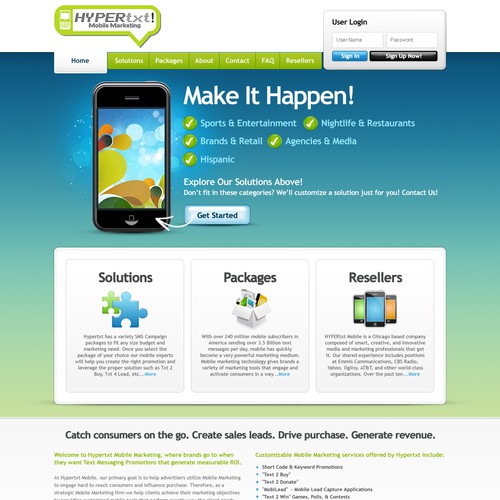 Help hypertxt mobile marketing with a new website design