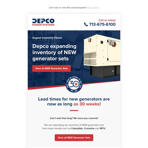 Depco email design