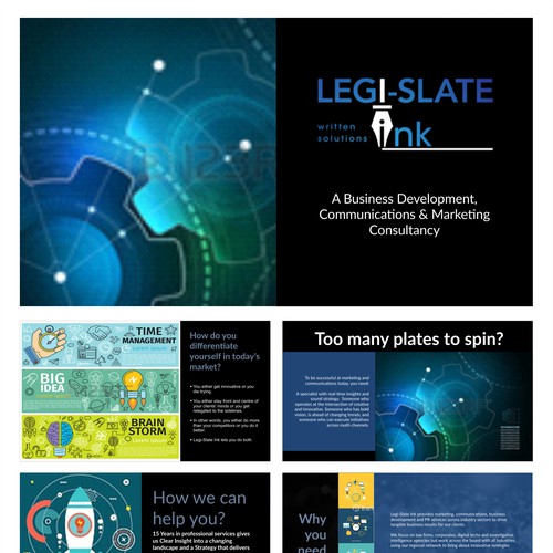 powerpoint template for Legi-Slate Ink