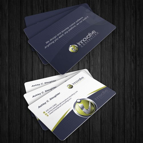 Create an innovative business card for InnovativeConsulting.com