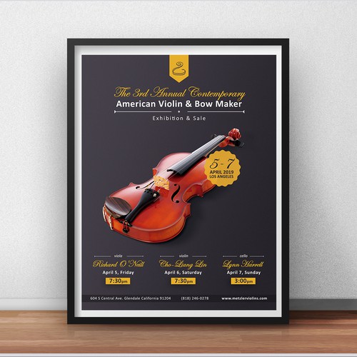 Poster for high end violin shop