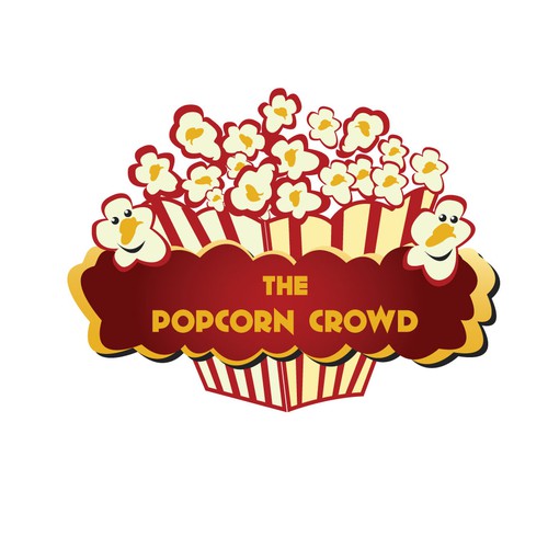 Logo design for a gourmet popcorn business.