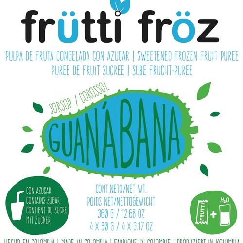 Guanabana label design