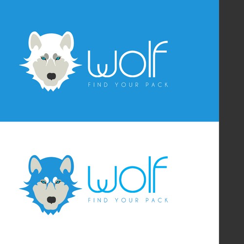 Create a FLAT logo for WOLF - The Next HUGE Social App - SiliconValley Start-up