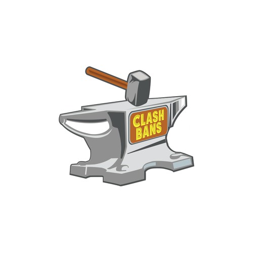 Playful logo for new element in game'CLASH BANS' 