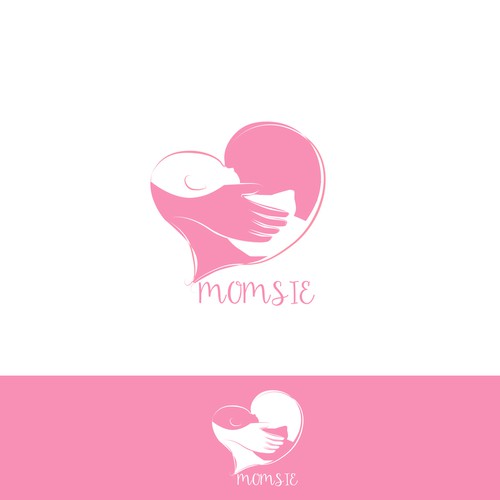 mom and babycare logo concept