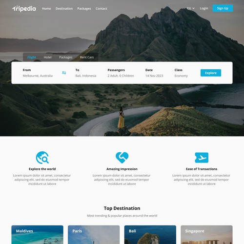 Tripedia - Travel Agency Website