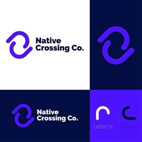 Logo concept for native crossign co