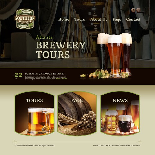 Create a website for a new beer tour company in Atlanta! More opportunities to follow!