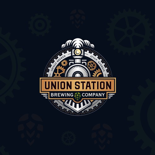 Steampunk logo concept for Union Station Brewing Company.