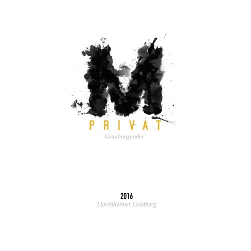 M Privat label concept