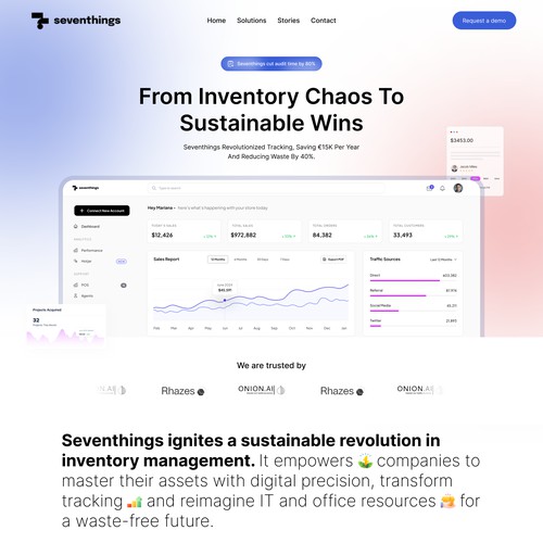 Product Promotional Website design