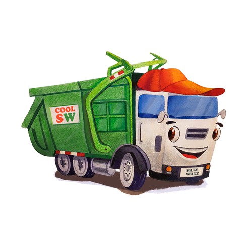 Cartoon Garbage Truck