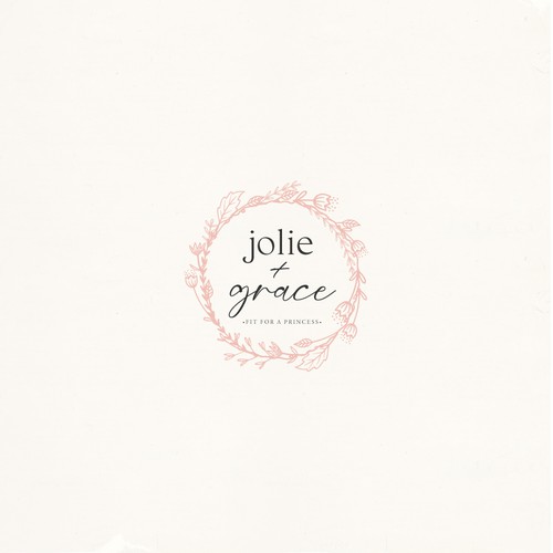 Simple, floral and dainty logo for a shop- jolie + grace