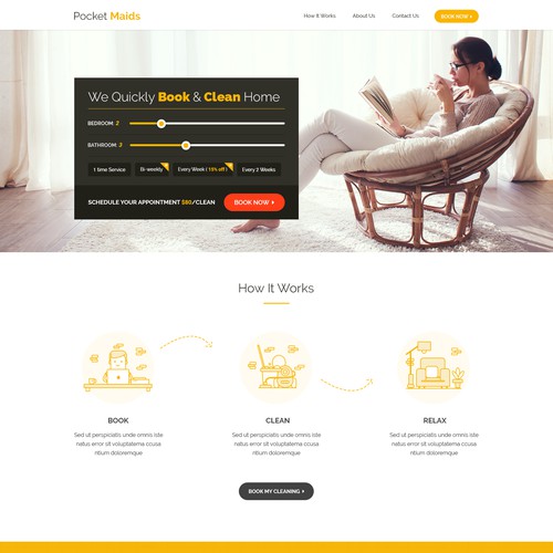 Maid Services Homepage design