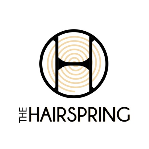 Elegant logo design for Hairspring - watch company