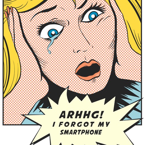 +++ Desperate panic Face in retro comic style +++