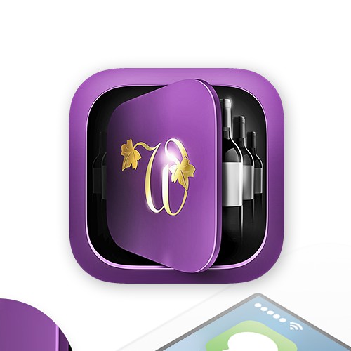 Modern, elegant iOS app icon for CellarZen