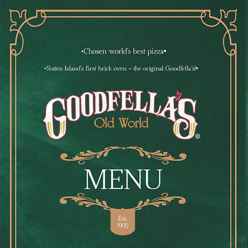Design for "Goodfella's" Menu