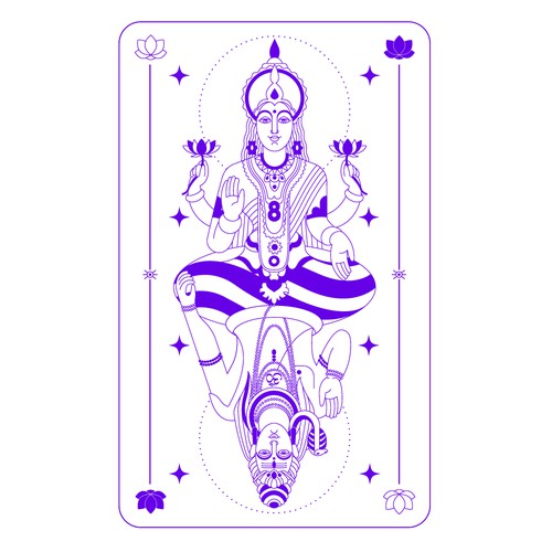 Logo for a spiritual card deck, Shakti and Shiva 