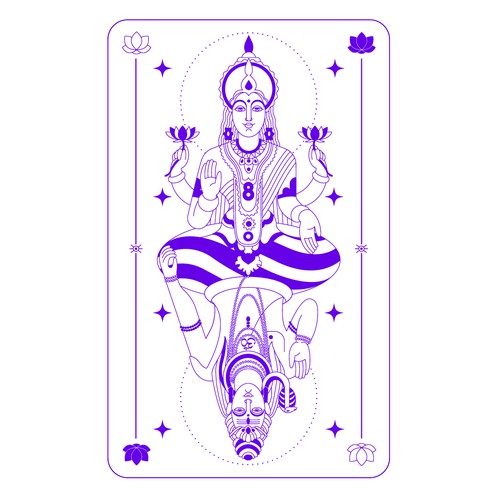 Logo for a spiritual card deck, Shakti and Shiva 