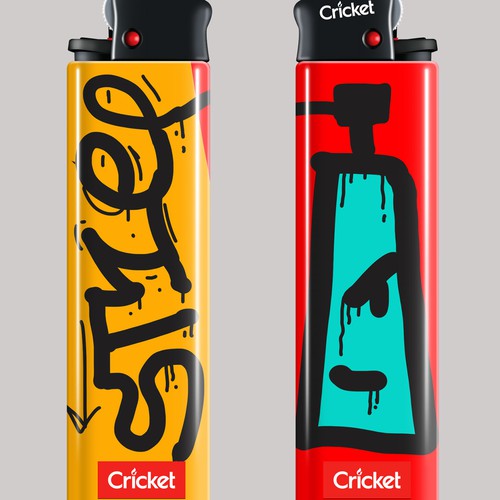Street Art Lighter Design – Bold Graffiti Illustration.