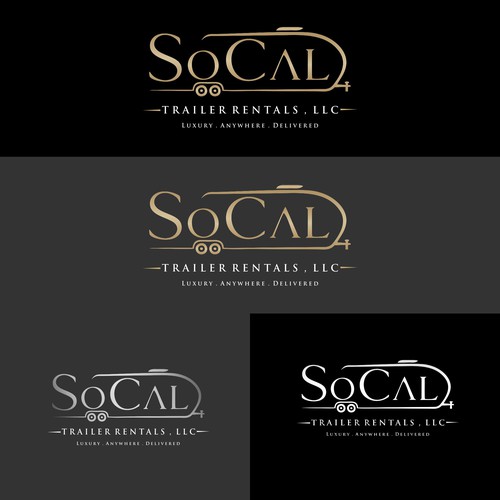 Logo design for a trailer rental business: luxurious, eye-catching, modern, and clean.