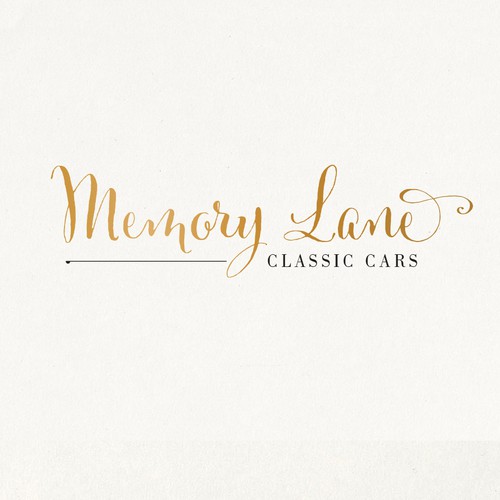 Create a logo for Cadillac Memory Lane Classic Cars Weddings