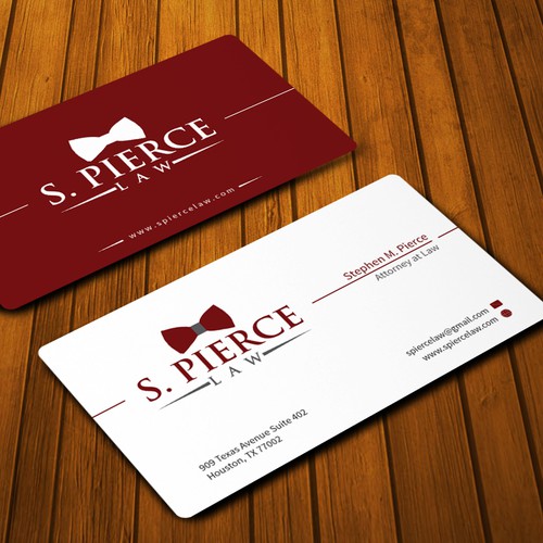 Create a business card for S. Pierce Law