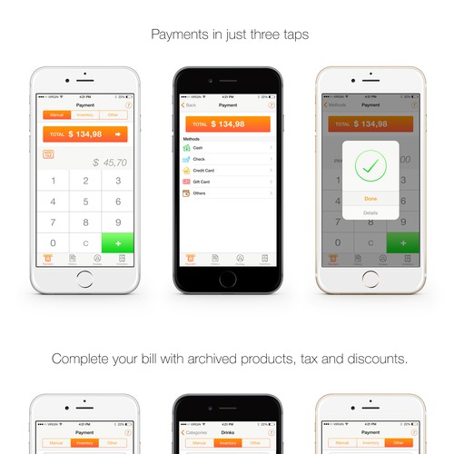 Easy to use iOS payments app