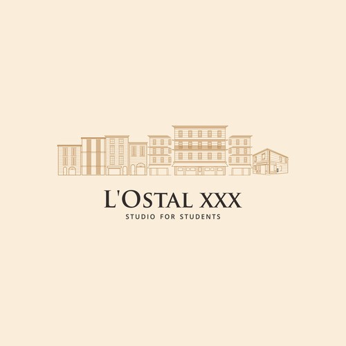 winning logo concept for L'Ostal