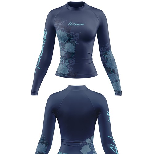 lotus women longslevee rash guard