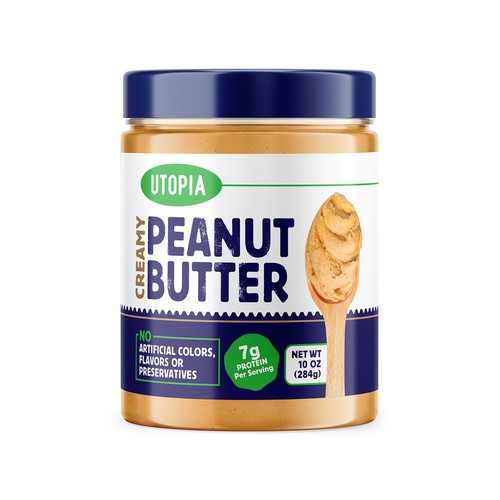 Peanut butter - modern label design