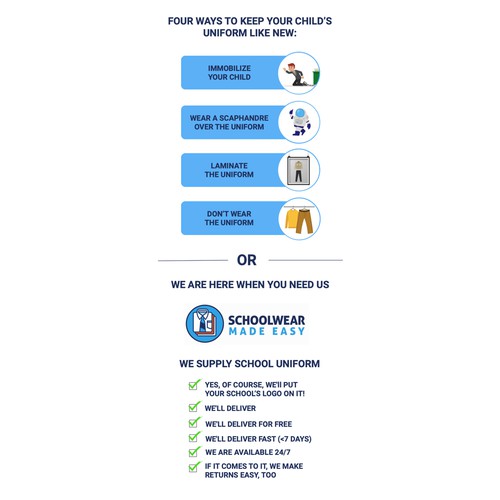 Cold email for school uniform supplier