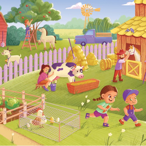 Chidren's game illustration