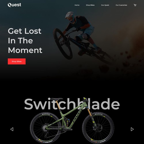 Mountain Bikes E-commerce Landing Page