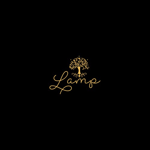 Gold luxurious  logo design for Lamp company