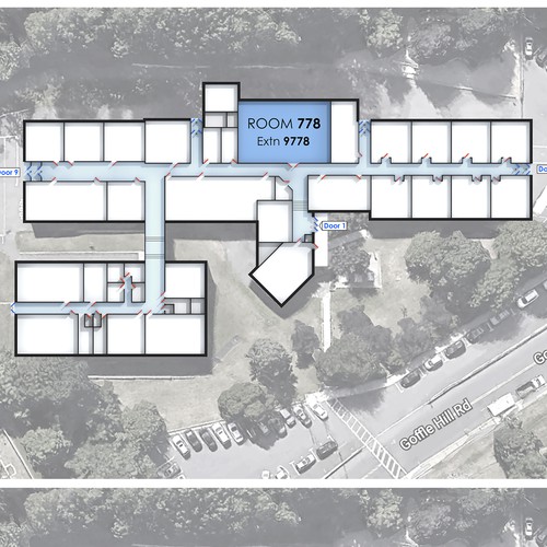 Floor plan/map of a school floor