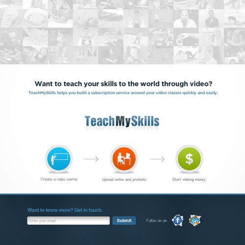 Coming Soon Page for TeachMySkills
