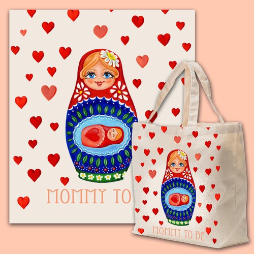 Cavas Bag design for 'Mommy to Be'