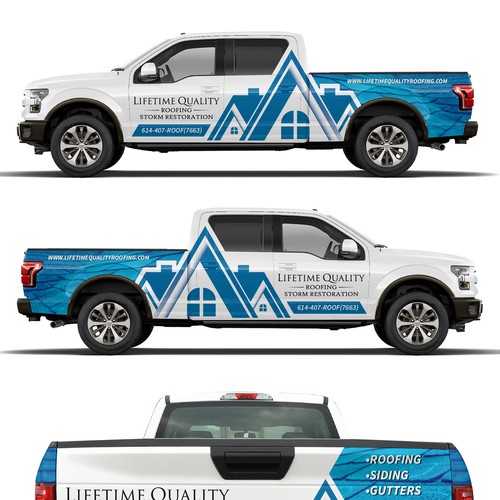 Lifetime Quality Roofing car-wrap