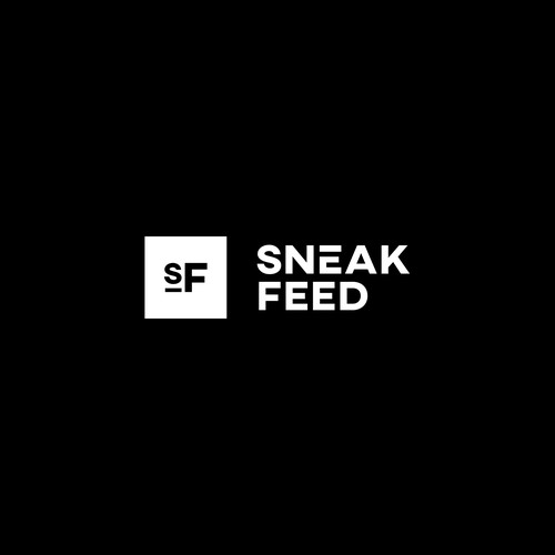 Minimal logo for Sneak Feed