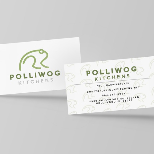Business card for Pollywog Kitchen