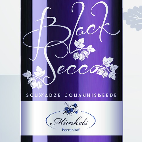 Spritziger Black Secco -Schwarze Johannisbeere- möchte frisches Design