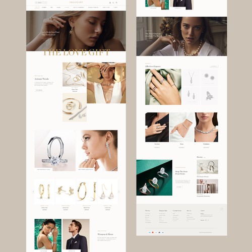 Landing page for luxury gift e-commerce 